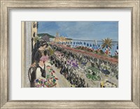 Framed Festival of Flowers, Nice (Fete des fleurs), 1923