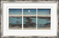 Framed Kanazawa in Moonlight, 7th month, 1857