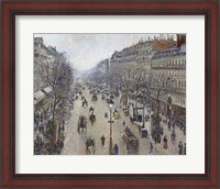 Framed Boulevard Montmartre, Morning, Cloudy Weather, 1897