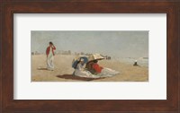 Framed East Hampton Beach, Long Island, 1874