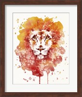 Framed Pride (Watercolor Lion)