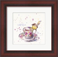 Framed Tea Time (Eastern Yellow Robin)
