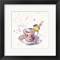 Framed Tea Time (Eastern Yellow Robin)