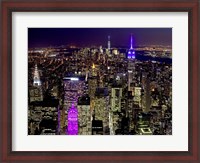 Framed Midtown and Lower Manhattan at Night