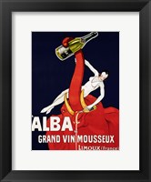 Framed ""Alba"" Grand Vin Mousseux, ca. 1928