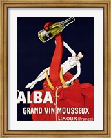 Framed ""Alba"" Grand Vin Mousseux, ca. 1928