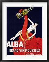 Framed ""Alba"" Grand Vin Mousseux, ca. 1928