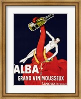 Framed ""Alba"" Grand Vin Mousseux, ca. 1928