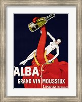 Framed ""Alba"" Grand Vin Mousseux, ca. 1928