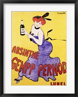 Framed Absinthe Gempp Pernod, 1903