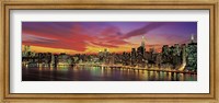 Framed Sunset Over New York (detail)