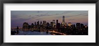 Framed Lower Manhattan at Dusk