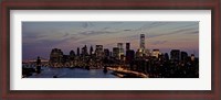 Framed Lower Manhattan at Dusk