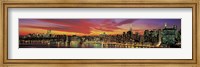 Framed Sunset Over New York