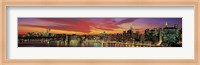 Framed Sunset Over New York