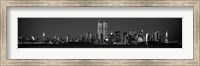 Framed Manhattan Skyline 2001