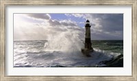 Framed Phare d' Ar-Men pres de l'ile de Sein