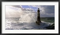 Framed Phare d' Ar-Men pres de l'ile de Sein