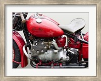Framed Vintage American Motorbike (detail)