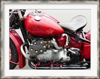 Framed Vintage American Motorbike (detail)