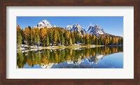 Framed Lago Antorno and Misurina, Dolomites, Italy