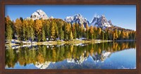 Framed Lago Antorno and Misurina, Dolomites, Italy