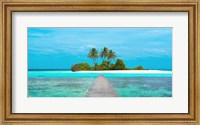 Framed Jetty and Maldivian island