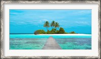 Framed Jetty and Maldivian island