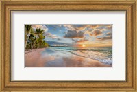 Framed Beach in Maui, Hawaii, at sunset