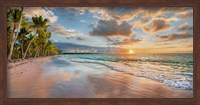 Framed Beach in Maui, Hawaii, at sunset