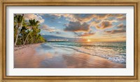 Framed Beach in Maui, Hawaii, at sunset