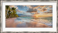 Framed Beach in Maui, Hawaii, at sunset