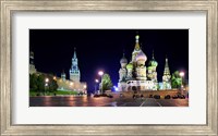Framed Red Square at Night, Moscow