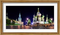 Framed Red Square at Night, Moscow