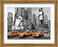 Framed Taxis in Times Square, NYC