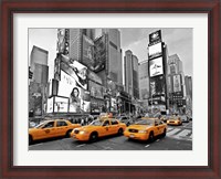 Framed Taxis in Times Square, NYC