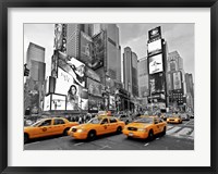 Framed Taxis in Times Square, NYC