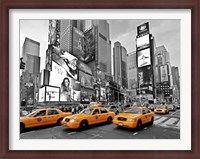 Framed Taxis in Times Square, NYC