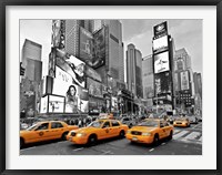 Framed Taxis in Times Square, NYC