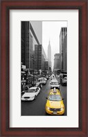 Framed Taxi in Manhattan, NYC
