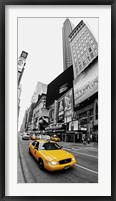 Taxi in Times Square, NYC Framed Print