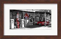 Framed Vintage Gas Station on Route 66