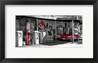 Framed Vintage Gas Station on Route 66