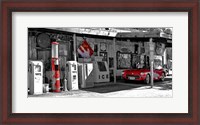 Framed Vintage Gas Station on Route 66