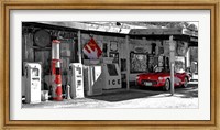 Framed Vintage Gas Station on Route 66