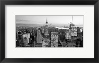 Framed Aerial View of Manhattan, NYC 1