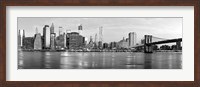 Framed Manhattan and Brooklyn Bridge, NYC 1