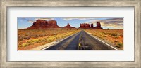 Framed Road to Monument Valley, Arizona