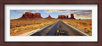 Framed Road to Monument Valley, Arizona