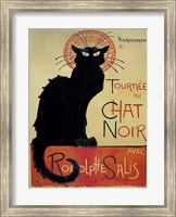 Framed Tournee Du Chat Noir (Yellow Background)